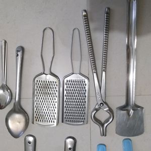 kitchen spoon combo steel &plastic