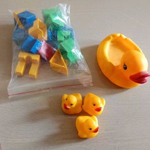 Play Set For Kids Duck And Blocks