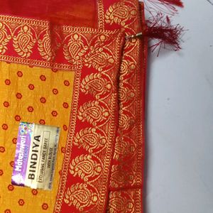 Fancy Chunari Print Saree With Blouse