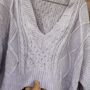 Lavender Cropped Pullover