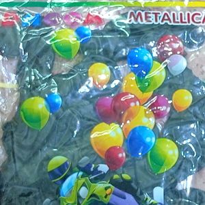 100 Pcs Black Colour Metallic Balloon