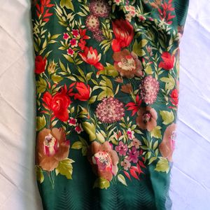 Green Floral Saree