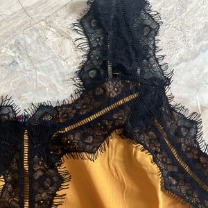 Mustard Lace Top