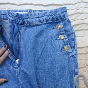 ZARA High Waisted Straight Leg Baggy Jeans