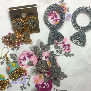 Four Pairs Earrings