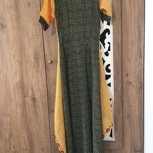 Long Gown (Mustard & Green)