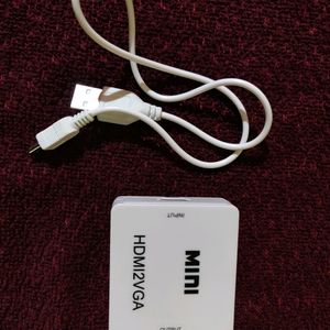 HDMI to VGA Cable Adapter White with 3.5 mm Audio