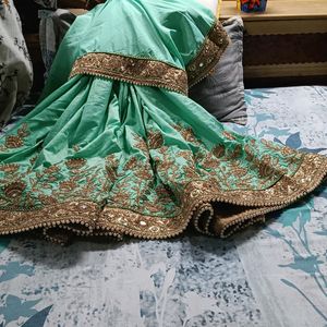 Heavy Green Saree