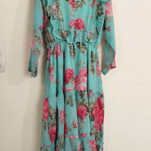 Sea Green Western Dress