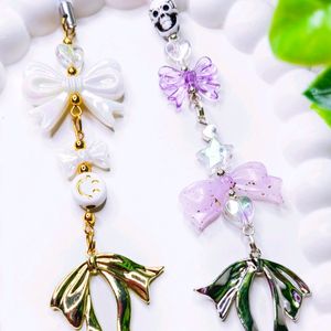 Bow Phone Charm Set Of Two