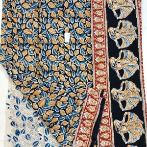 Kalamkari Cotton Silk Saree