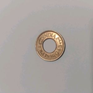 "(Old Round Shape Cut Indian Coin 1945)"