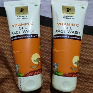 😍Pack Of 4..Pilgrim Face Wash And Sunscreen Combo