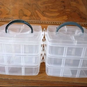 3 Layers 18 Grid Plastic Transparent Storage Box