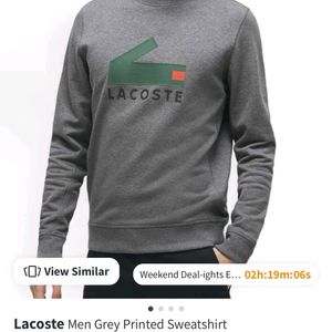 @lacoste grey printed sweatshirt