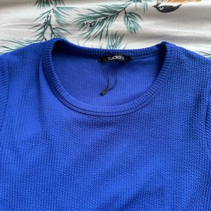 Zudio Branded Blue Crop Top