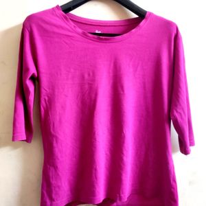 Woman Pink T Shirt, Size : L , Very Good Condition