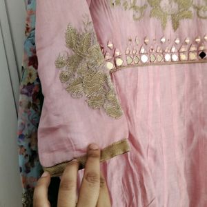 Anarkali Gown With Mirror Work..New
