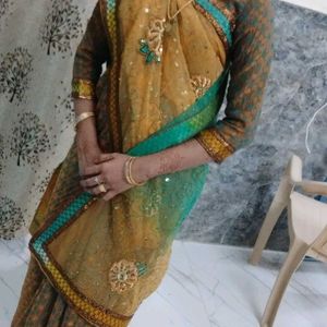 Double CLR Net Sarees