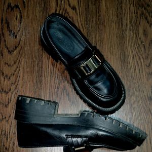 Chunky Loafers With Metal Buckle Detailing