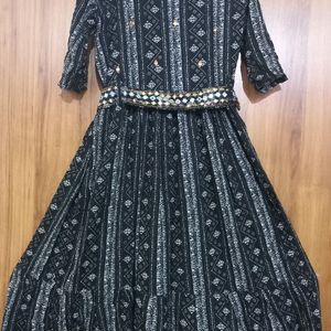 Black Anarkali Type Kurti