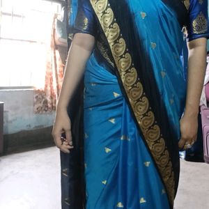 Duel Tone Silk Saree