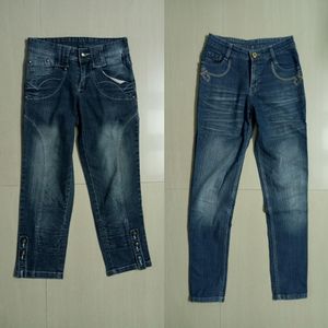 Combo Of Denim Jeans & Capri (Women)