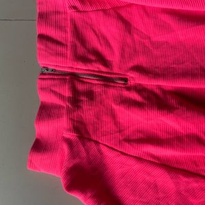 H&M SKIRT(fluorescent Pink Colour)