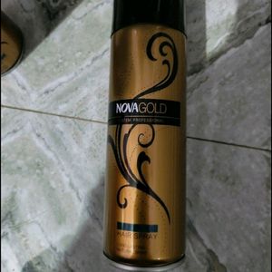 Nova Professional Gold Hair Spray New Sealed No Co