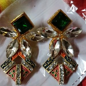 Western Kundan Earring