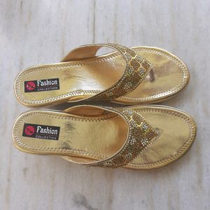 Party Wear GOLDEN Slippers