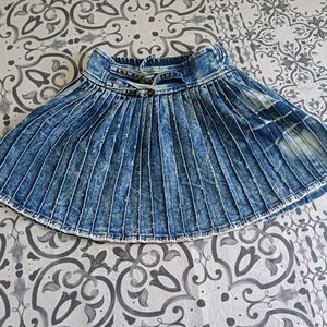 Embellished Party Wear Denim Skirt