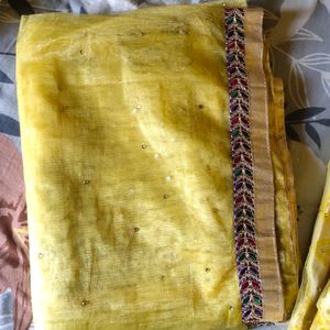 Heavy Yellow Color Net Lehnga Choli