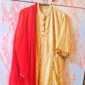 Floor Length Dress With Dupatta