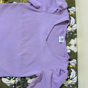 Lilac Puff Sleeve Top