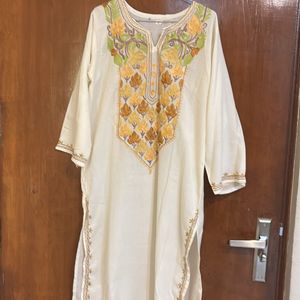 White Kashmiri Kurti