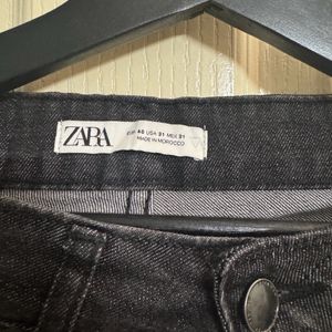 Zara Premium - Black Jeans, Paint Spill Effect