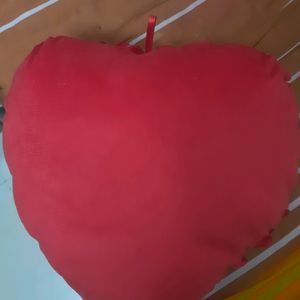 Heart Shaped Pillow With Roses