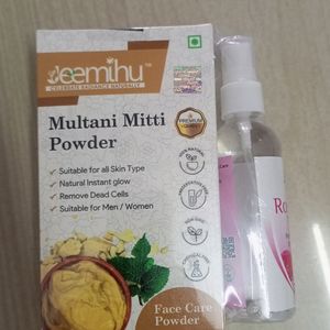 Combo Jeemihu Mulatani Maati & Rose Water