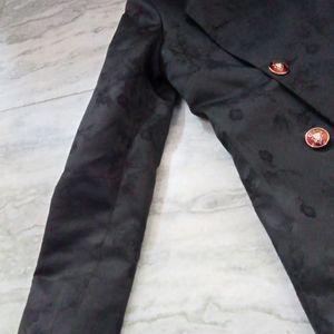 2 Black Colour Designer Sherwani