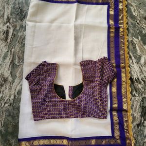 Lenin Saree With Kanchi Border