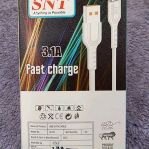 SNT. DATA TRANSFER AND CHARGING CABLE  FAST CHARGING  AVAILABLE 3.1A. 1YEAR WARRANTY