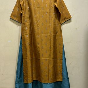 Janasya Ethnic Kurta Jacket Set Size L