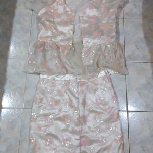 SEQUENCE SKIRT AND BLOUSE