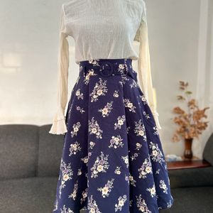 Vintage Style Midi  Skirt