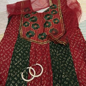 Beautiful Embroidery Kurti & Free Pearl Earring