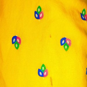 YELLOW NAYRA CUT KURTA-PANT SET WITHOUT DUPATTA