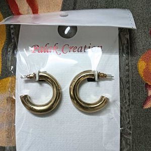 3 Pairs Golden Earrings