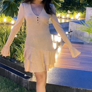 Shimmery Beige Dress