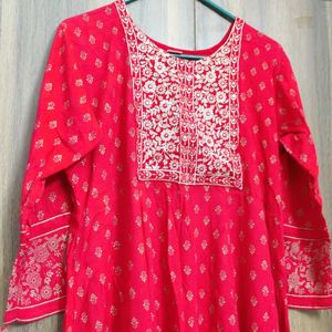 Beautiful Embroidered Red anarkali Suit